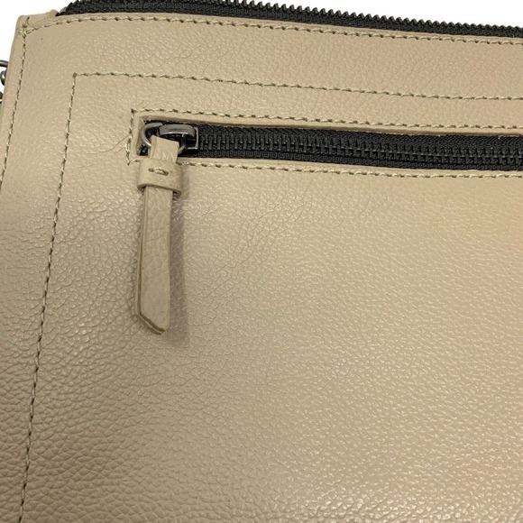 Botkier Woman's Chelsea Leather Clutch‎ Wristlet Taupe Tan Detachable Large - Picture 9 of 14